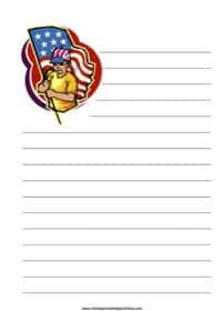 Boy with Flag Notebooking Page