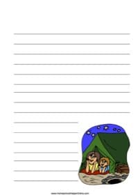 Camping Notebooking Page