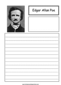 Edgar Allan Poe Notebooking printables