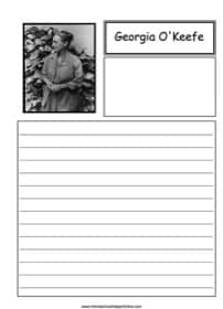 Georgia O\'Keefe Notebooking printables