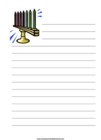 Kwanzaa Candles Notebooking Page