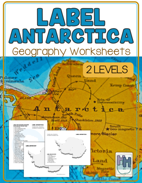 Label Antarctica Geography Worksheet