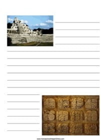 Mayan Notebooking Page