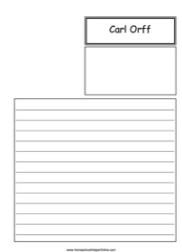 Carl Orff Notebooking