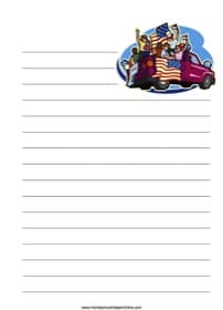 Flag Parade Notebooking Page