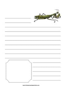 Praying Mantis Notebooking Page