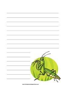 Praying Mantis Notebooking Page