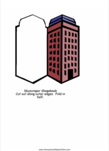 Skyscraper Shaped Lapbook Template