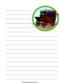 Stage Coach Notebooking Page