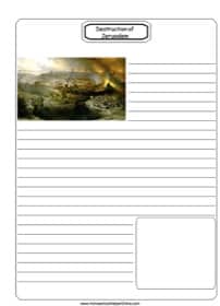 Destruction of Jerusalem Notebooking Page