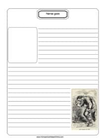 Norse gods Notebooking Page