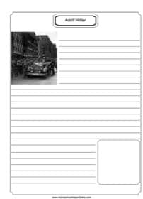Adolf Hitler Notebooking Paper