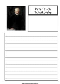 Peter Ilich Tchaikovsky Notebooking