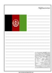 Afghanistan Notebooking Page