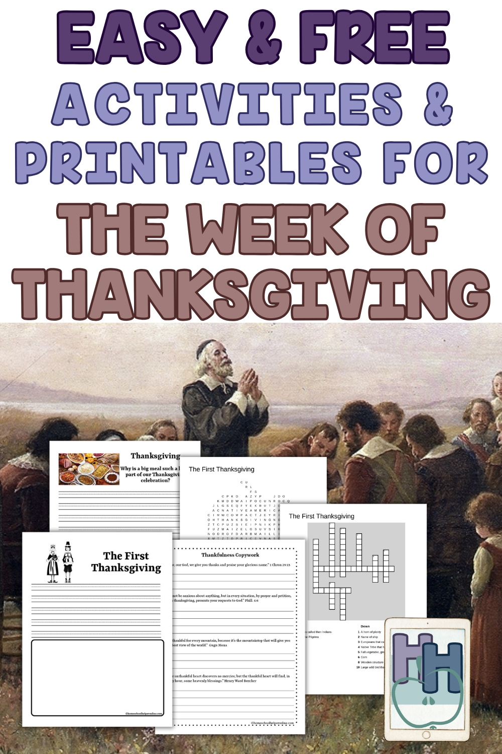 thanksgiving week educational activities