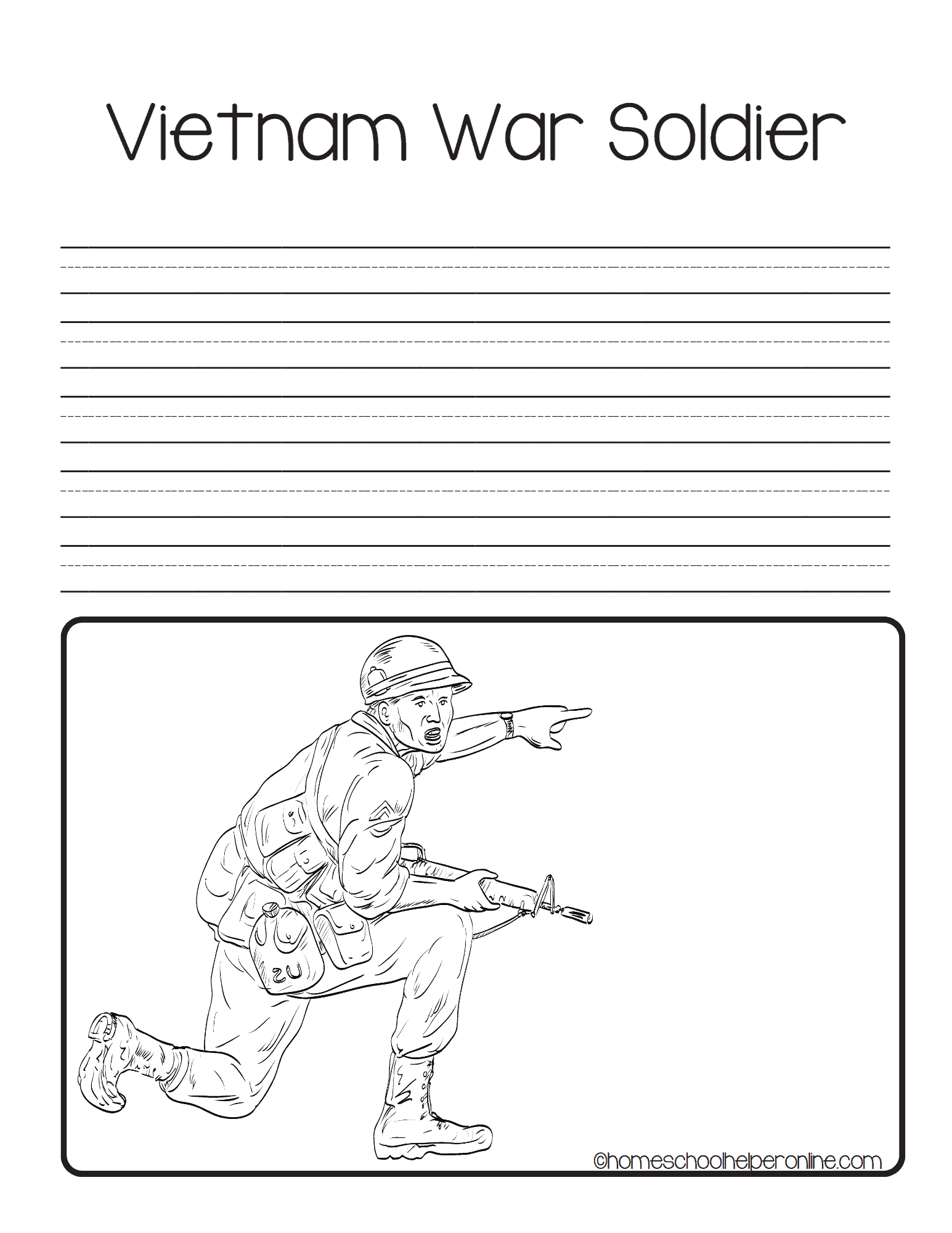Vietnam Veterans War Memorial printables