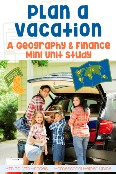 plan a vacation geography unit study