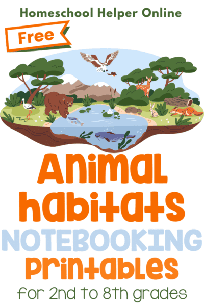 animal habitats notebooking pages