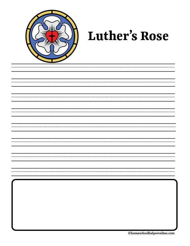 free Martin Luther and the Reformation notebooking printables