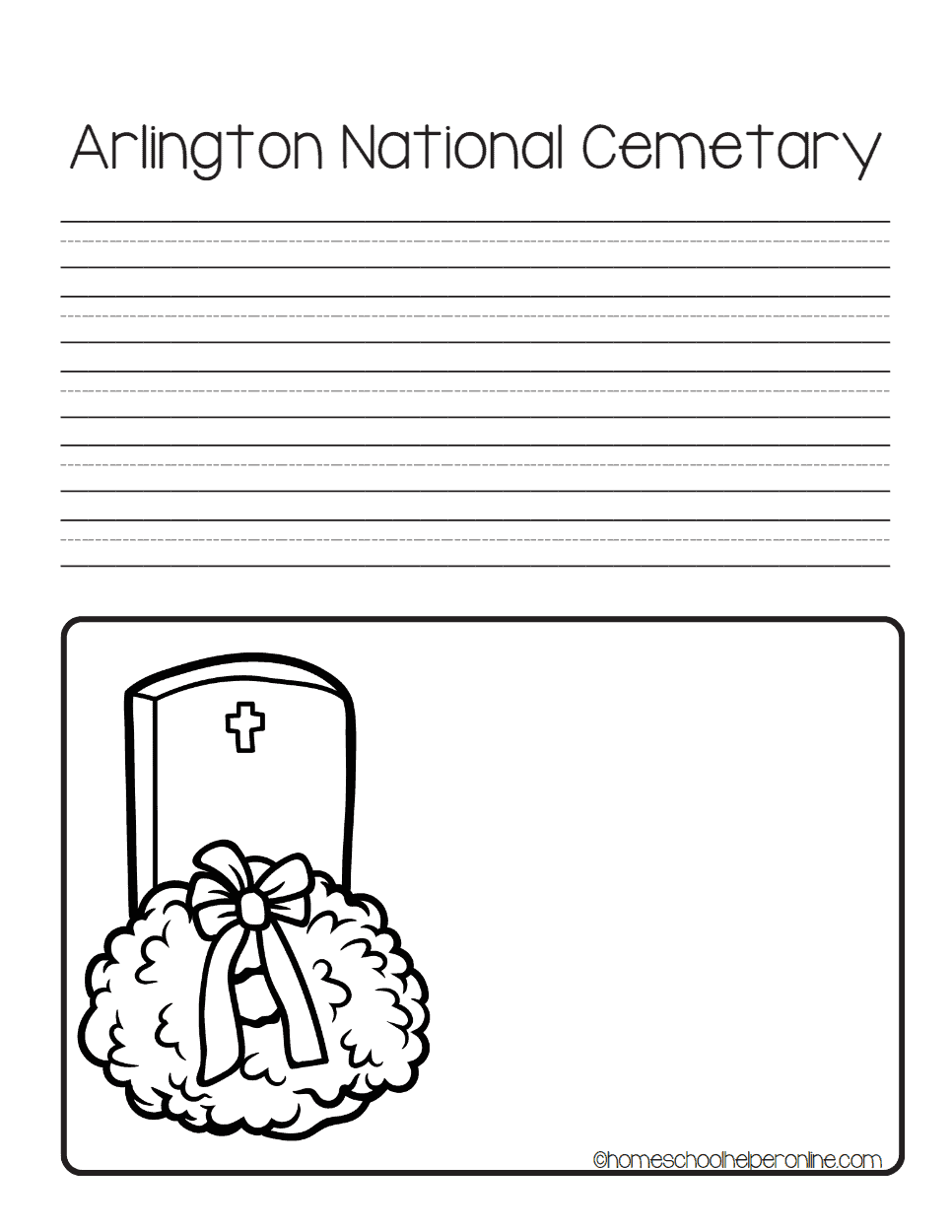 Arlington National Cemetery printable