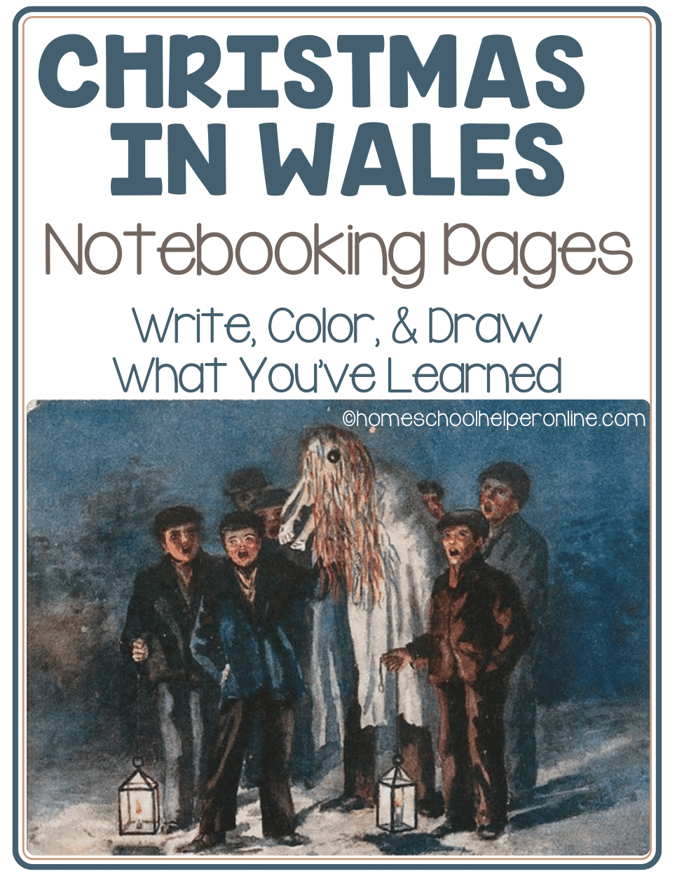 Christmas traditions in Wales notebooking pages