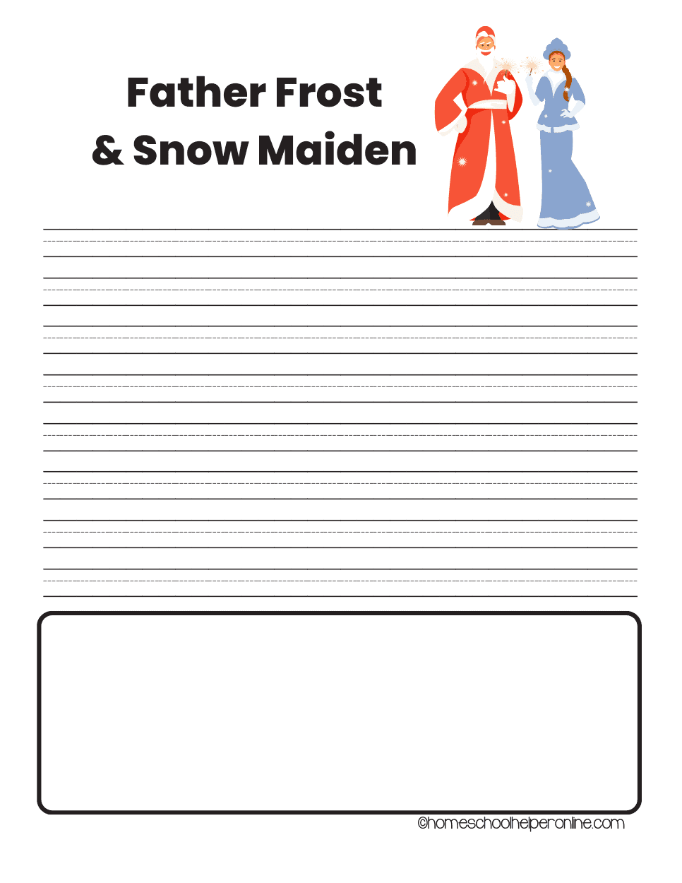 father frost and snow maiden notebooking pages