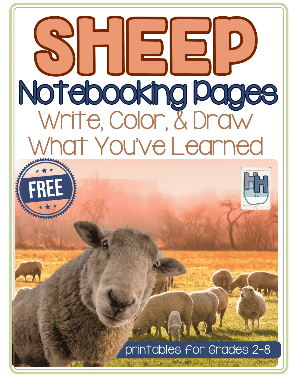 sheep notebooking printables