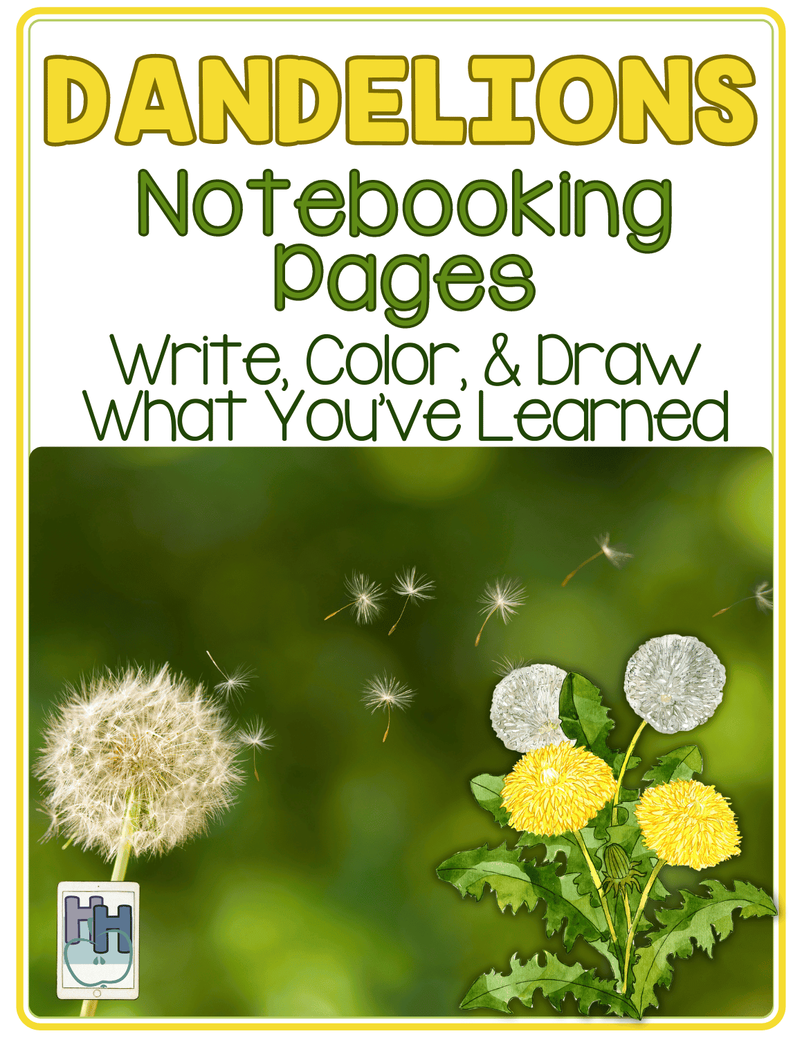 dandelions notebooking pages