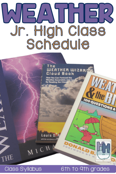 Weather Class Schedule for Middle School or Junior High Students ...
