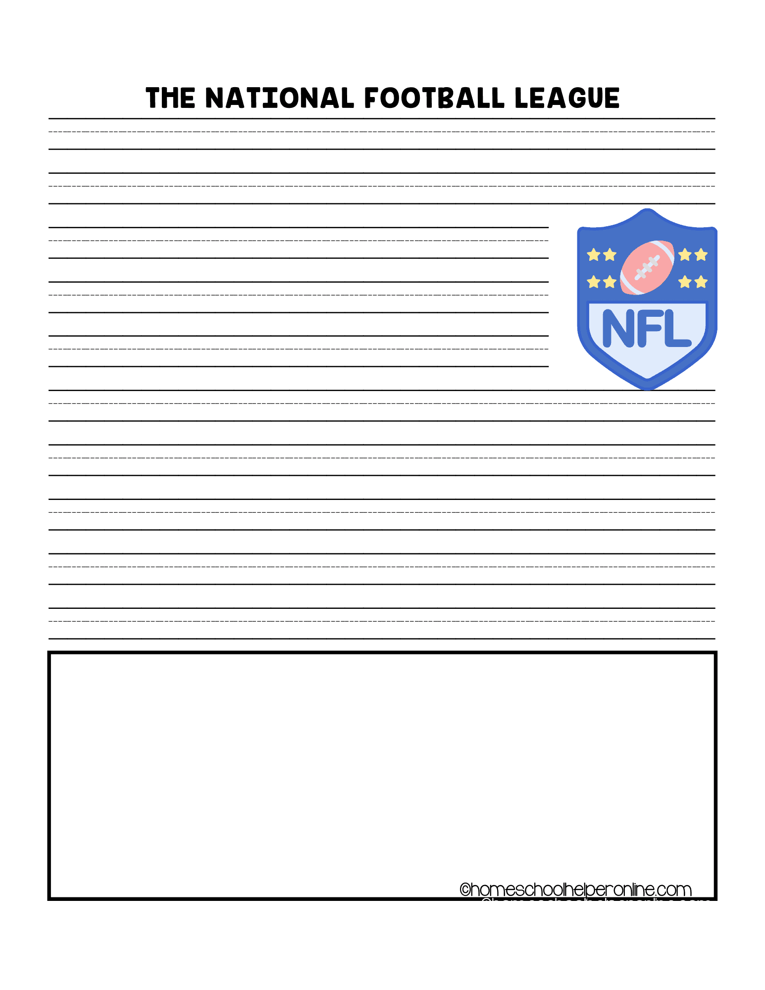 football notebooking printable