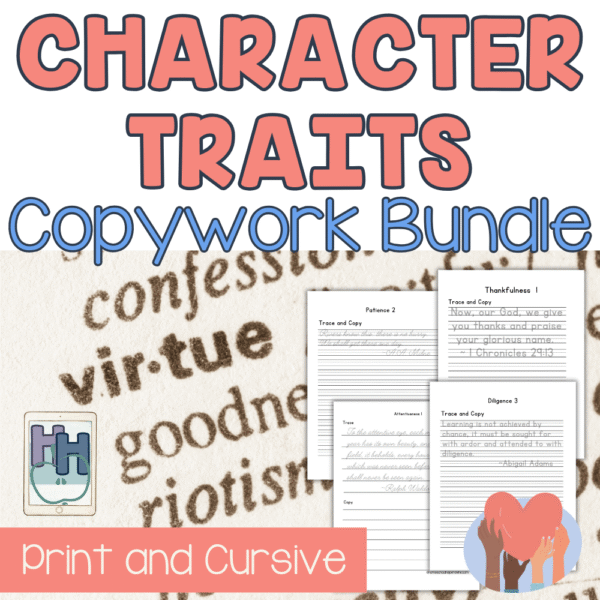 character trait copywork printables