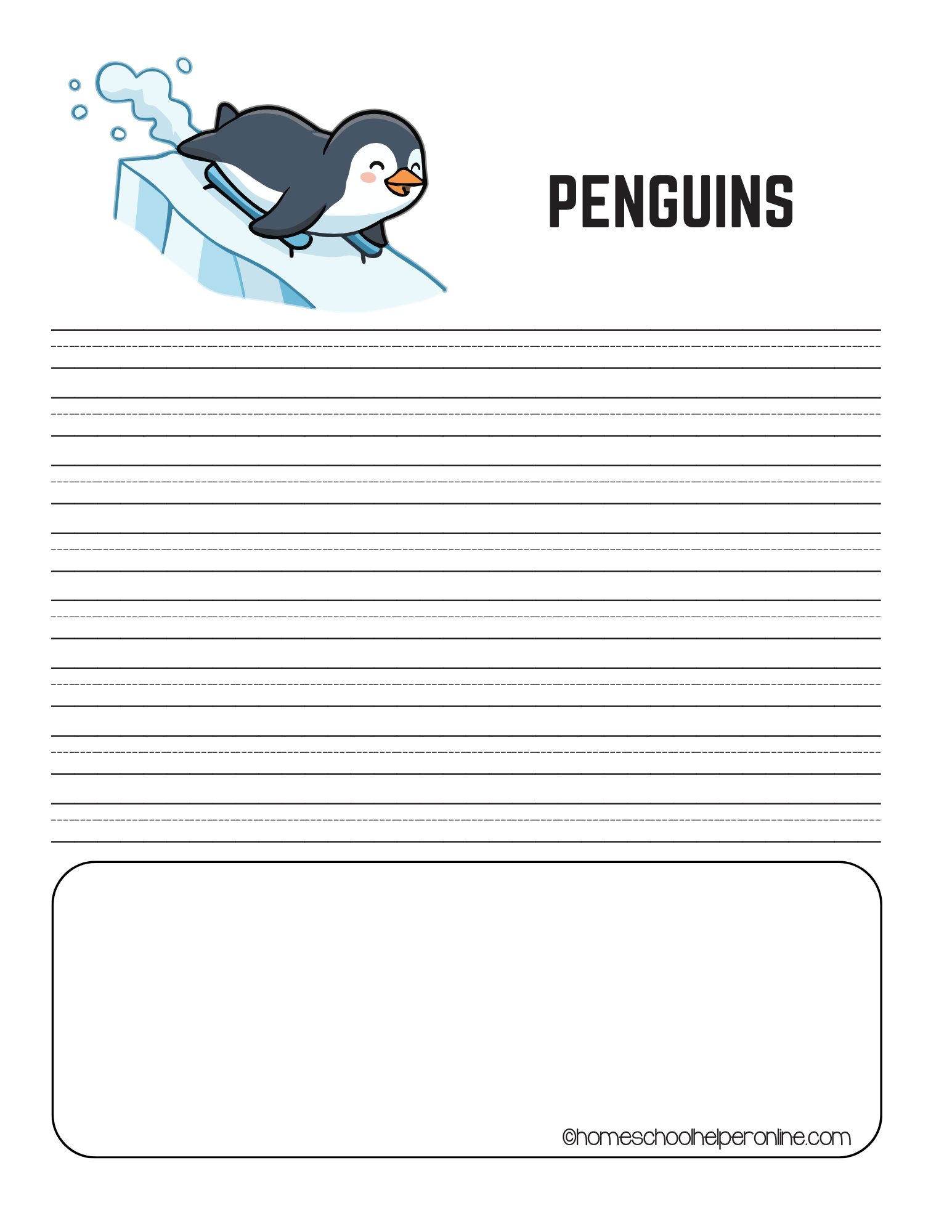 penguins science printable