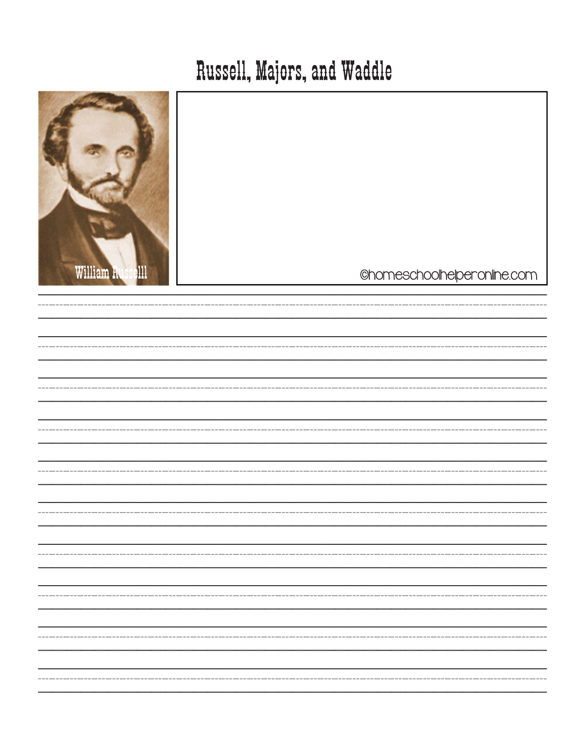 pony express Notebooking printable