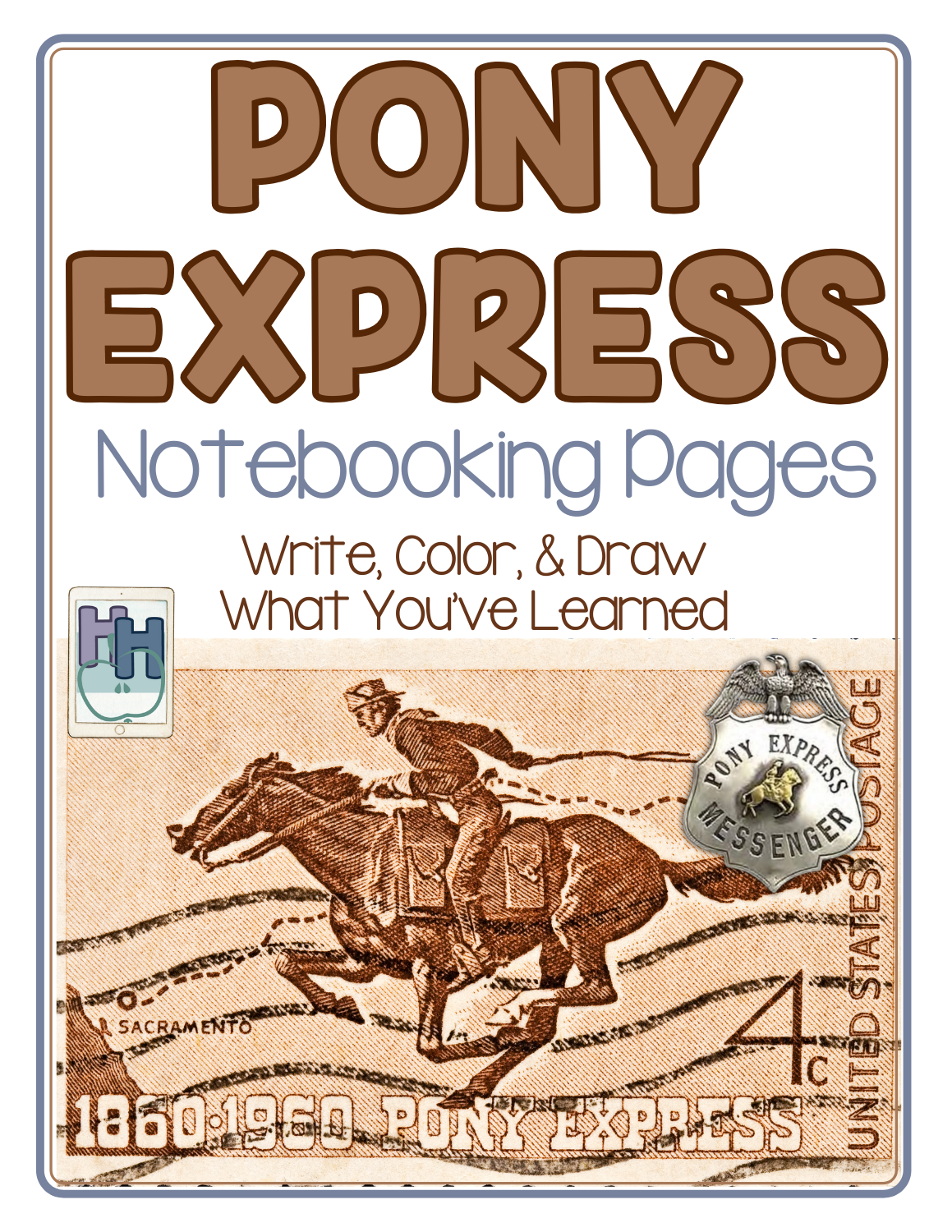 free pony express Notebooking printables