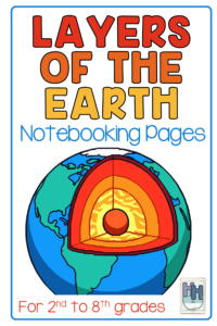 Layers of the Earth notebooking pages free printables