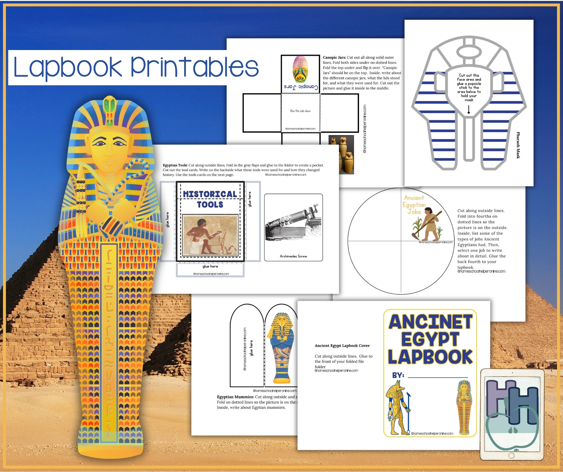 Ancient Egypt Lapbook for World History - Homeschool Helper Online