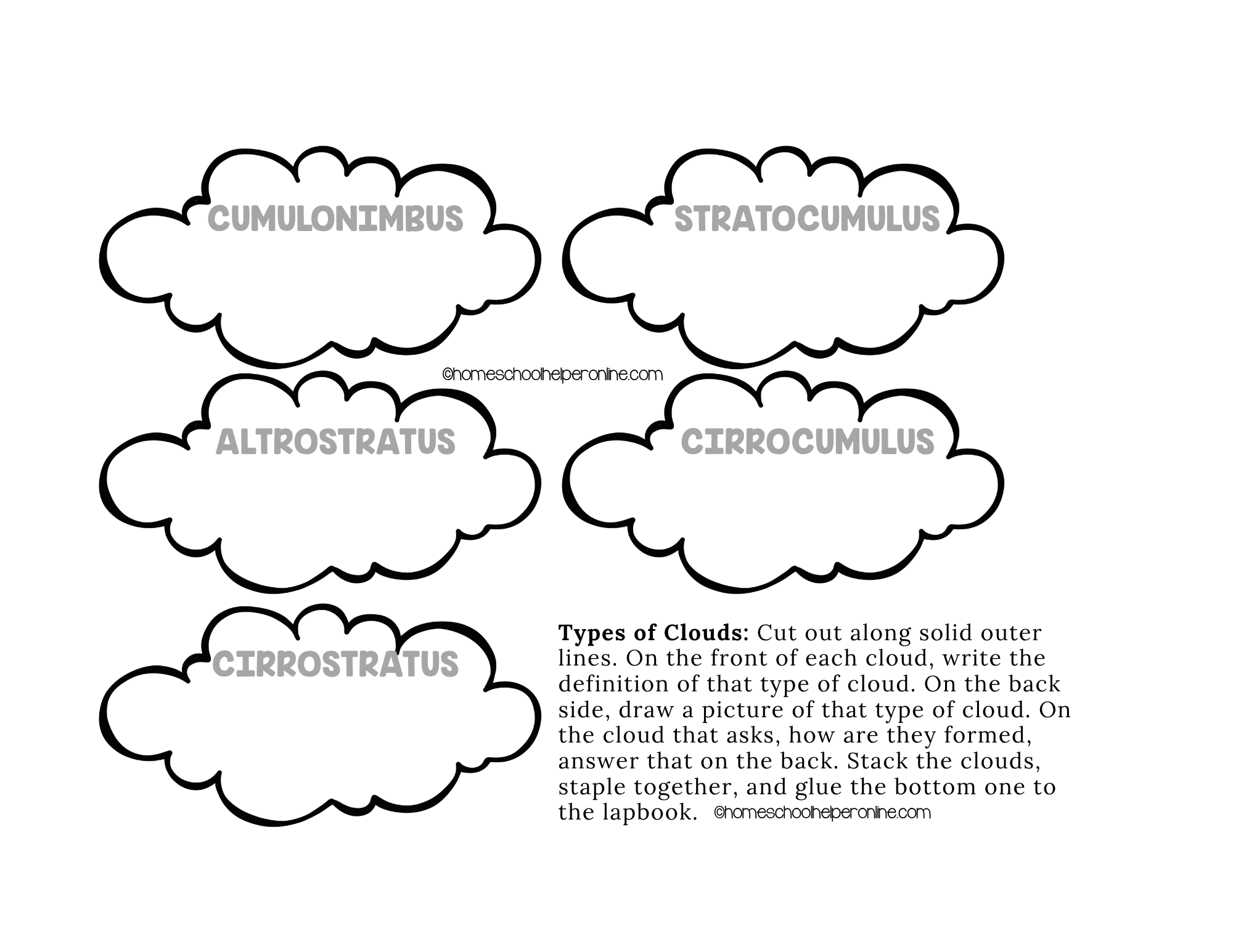 weather lapbook for elementary and middle school science
