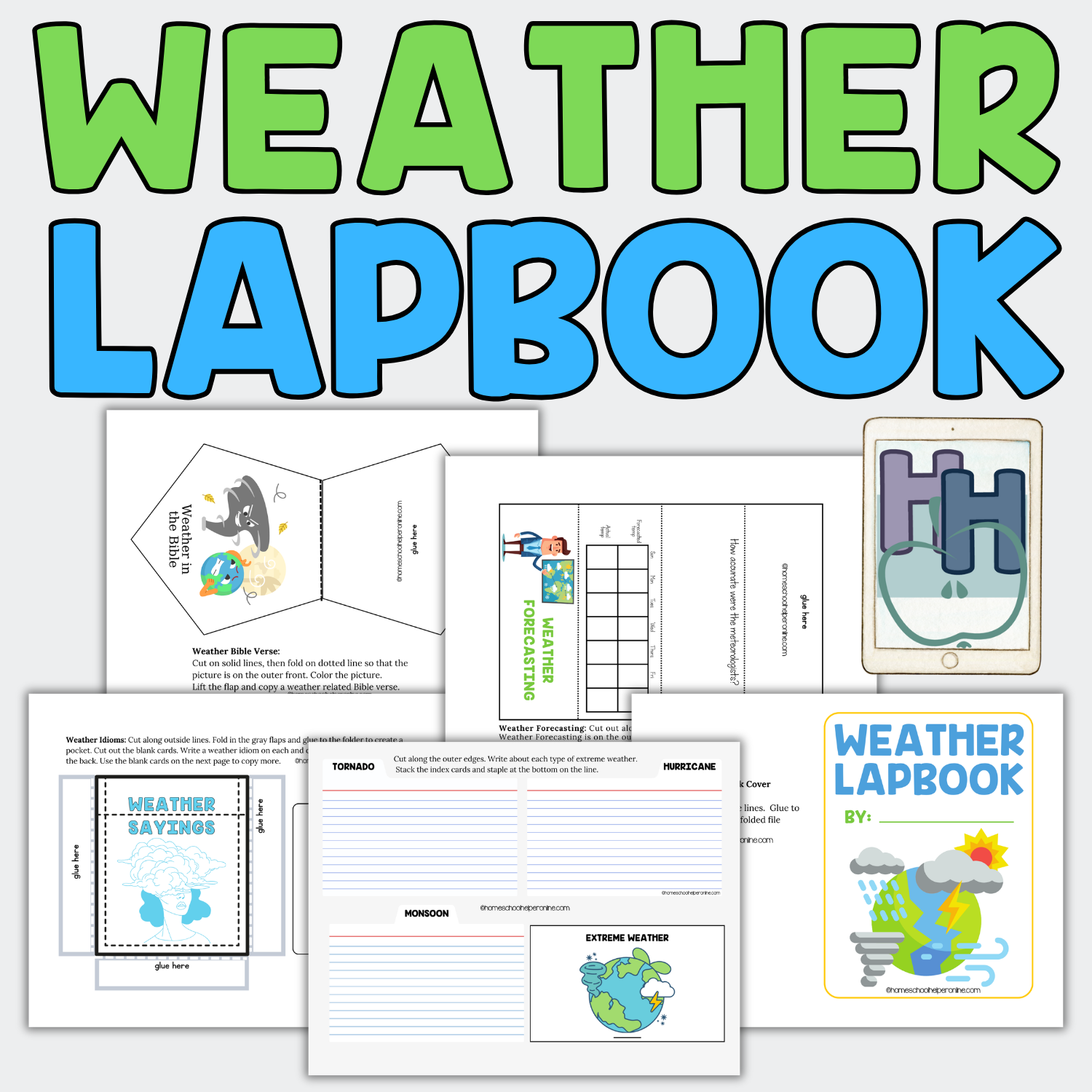 weather lapbook pages