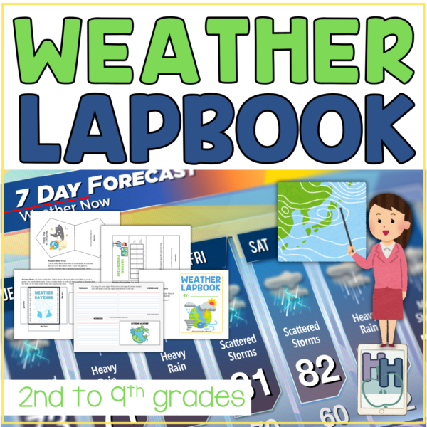 weather lapbook for elementary and middle school science