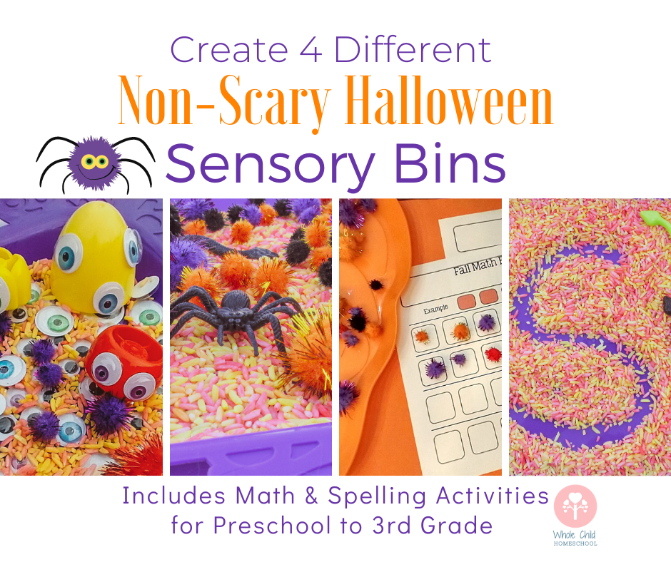 Fun halloween sensory bins