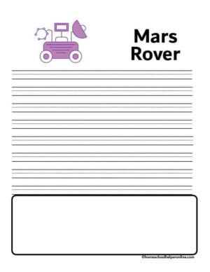 Mars Rover Math Sheet Mars Rover Notebooking Pages in 3 Levels for Homeschooling
