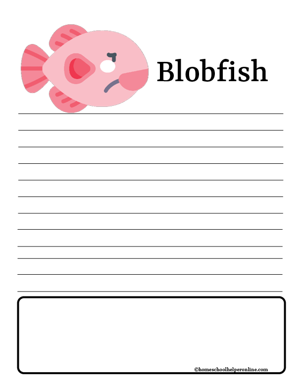 blobfish notebooking pages