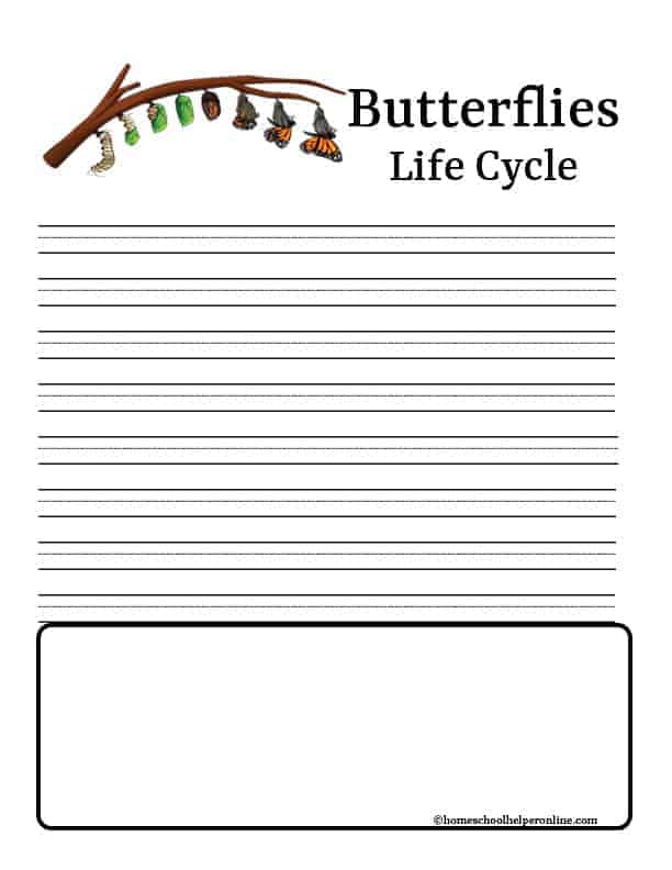 butterflies notebooking printables