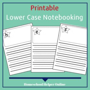 Lower Case Alphabet Notebooking