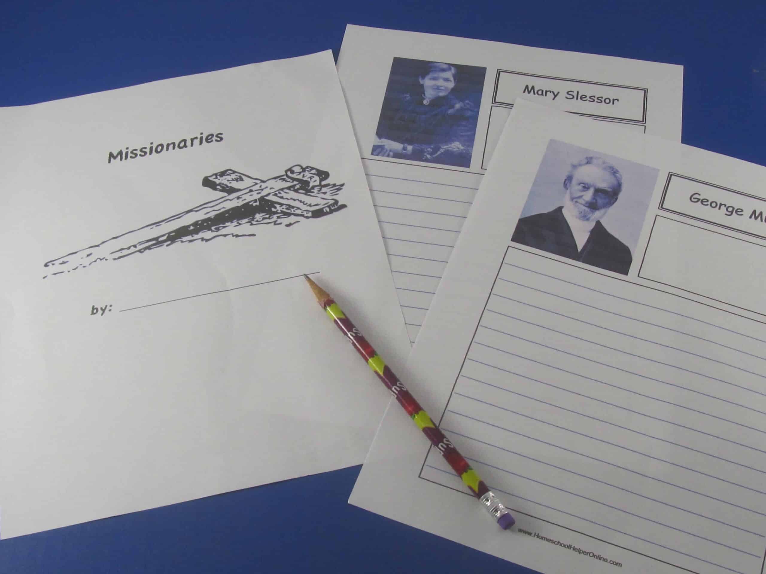 Missionary notebooking pages