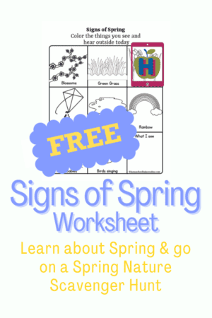 Signs Of Spring Worksheet Signs of Spring Worksheet & Book Recommendations for Ages 2 to 8 ...