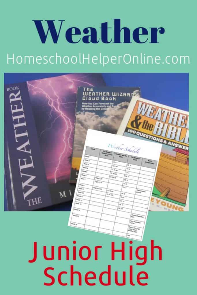 Weather Class Schedule for Middle School or Junior High Students ...
